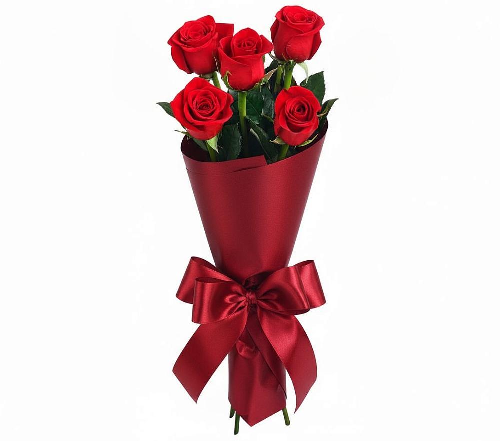 Букет 5 Красных роз Эдлесс Лав в Великом Устюге