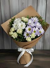 Букет цветов из:  Хризантемы и Розы в Великом Устюге