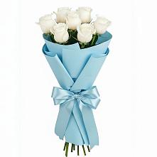 Букет 7 белых роз Проуд в Великом Устюге